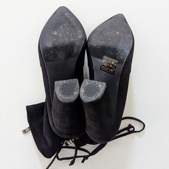 Women's Catherine Malandrino Sorchanie Black Ankle Boots Witchy Gothcore Sleek 7 - Picture 7 of 7